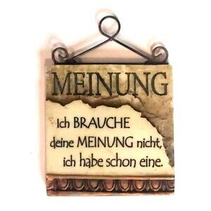 German Meinung Magnet Humor Souvenir Fridge Souvenir